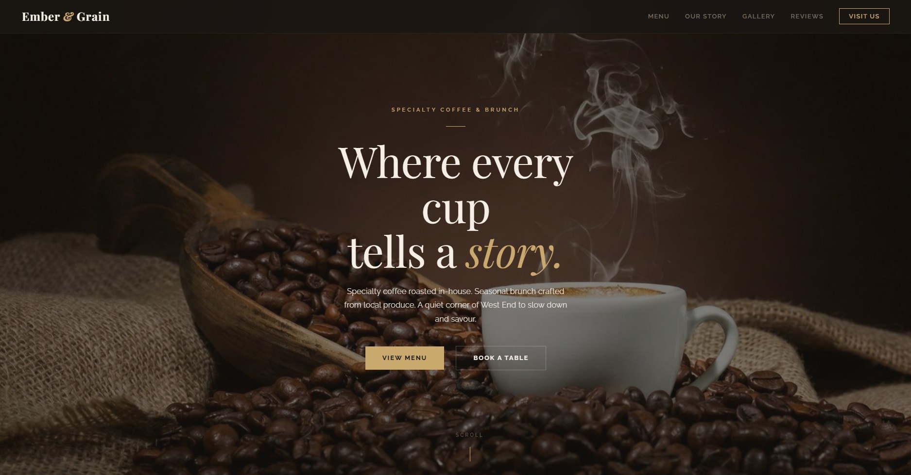 Ember & Grain website